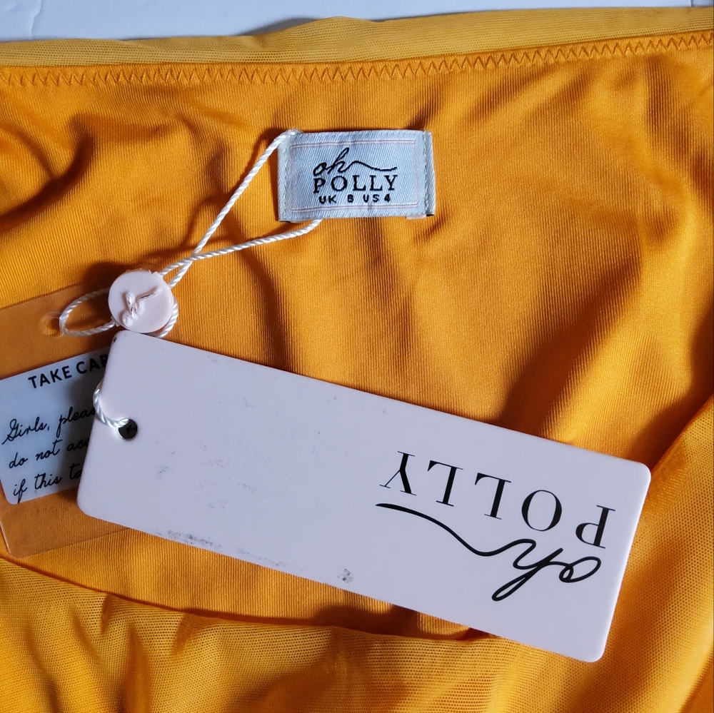 Oh Polly Vibrant Orange Cut Out Bodycon Mini Dress - Picture 6 of 7